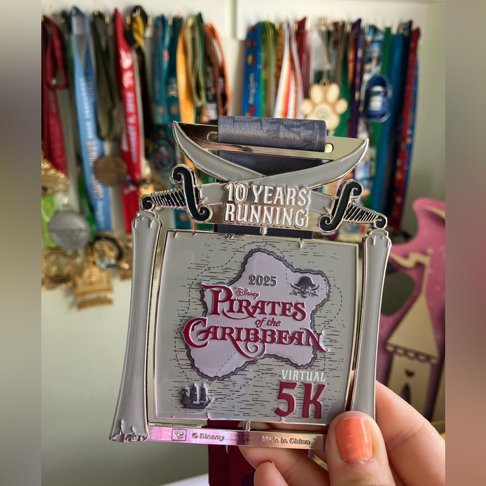 RunDisney Pirates of the Caribbean Virtual 5K Medal